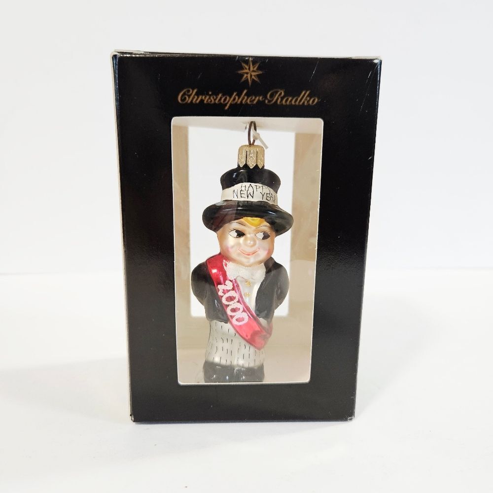 NIB Vintage Christopher Radko Countdown Cutie 2000 New Years Ornament - Retired